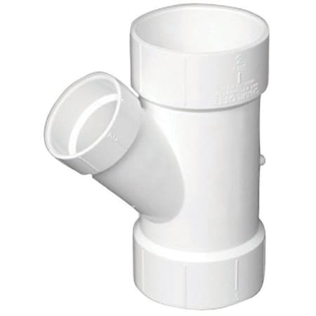 Charlotte Pipe And Foundry Charlotte Pipe Schedule 40 1-1/2 in. Hub X 2 in. D Hub PVC Reducing Wye 1 pk PVC006011000